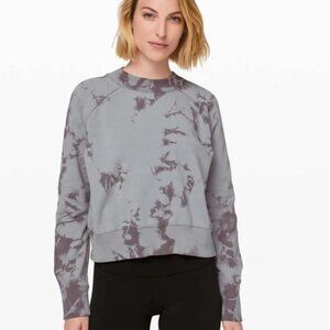 Lululemon Ready To Roll Crew Sweatshirt Shibori Gris Magnum Size 6